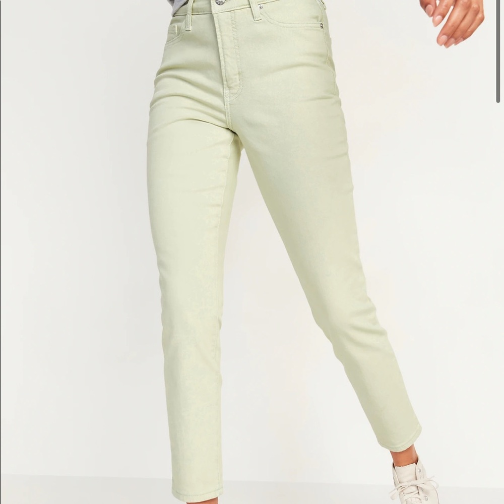 NWT old navy High-Waisted O.G. Straight Mineral-Dye Jeans for Women size 0